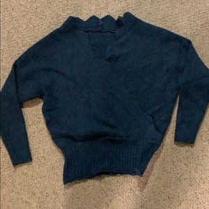 ChicWish Teal Scalloped Sweater